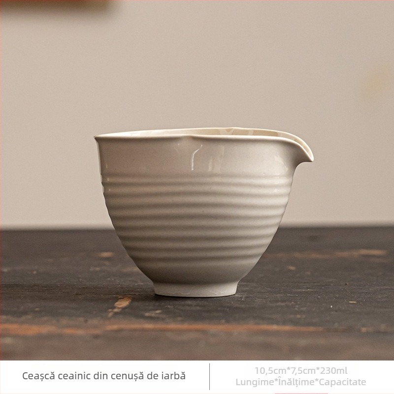 Set ceramic de ceai cu gură lată, design Zen japonez, lucrat manual — ceainic de amestec și ceașcă cu gură mare