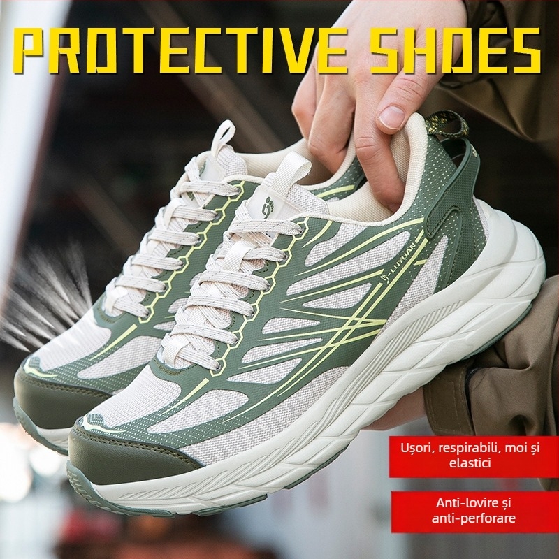 Pantofi de lucru unisex, cu protecție împotriva loviturilor și perforării, izolați, antiderapți, confortabili și respirabili