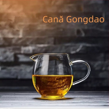 Ceșuță de ceai de uz casnic, compactă, din sticlă borosilikată de înaltă calitate, mică ceașcă rotundă pentru turnare uniformă