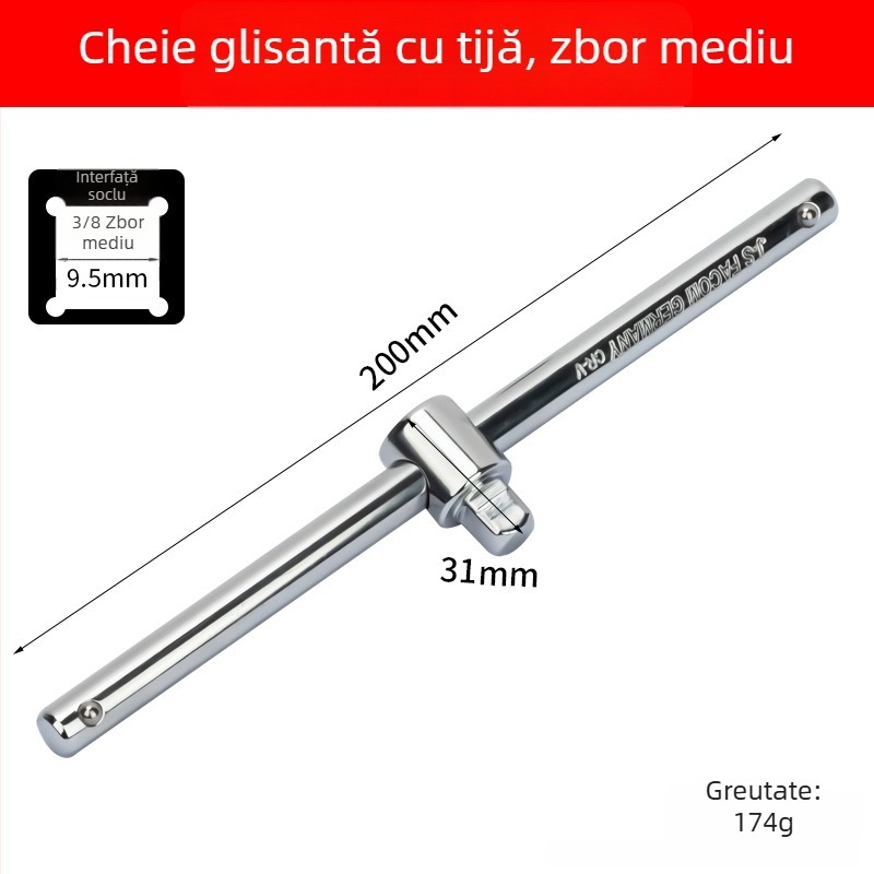 Cheie magnetică universală pentru soclul bujiilor, 14–16 mm, ultra-subțire, demontare și montaj