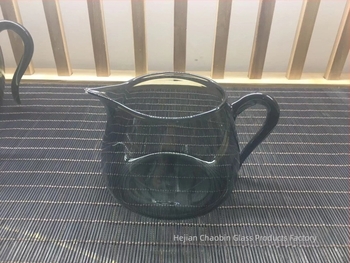 Sticlă borosilicat rezistentă la căldură – set mare de ceai cu tavă, nuanțe pastel