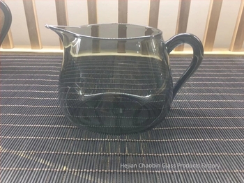 Sticlă borosilicat rezistentă la căldură – set mare de ceai cu tavă, nuanțe pastel