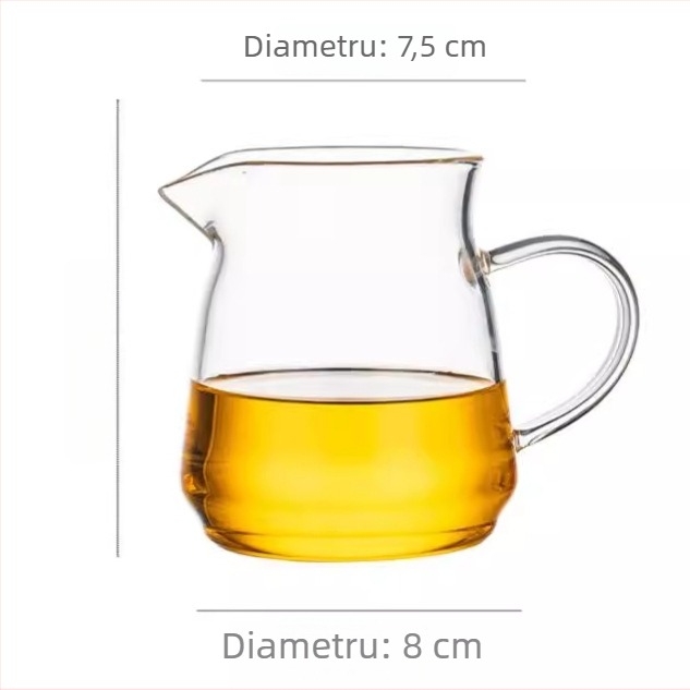 Pahar de sticlă pentru distribuția ceaiului, îngroșat, rezistent la căldură, pentru uz casnic