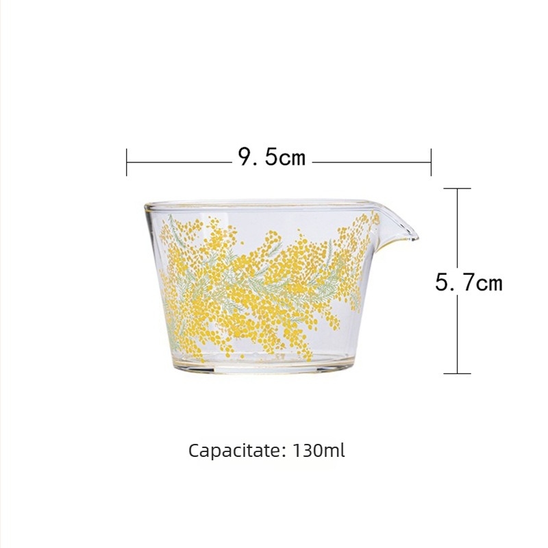 Ceașcă de ceai japoneză din sticlă pentru ceremonia ceaiului acasă, separator de ceai, ceașcă elegantă