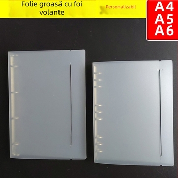 Mapă transparentă impermeabilă A4 cu patru găuri, capacitate mare pentru documente