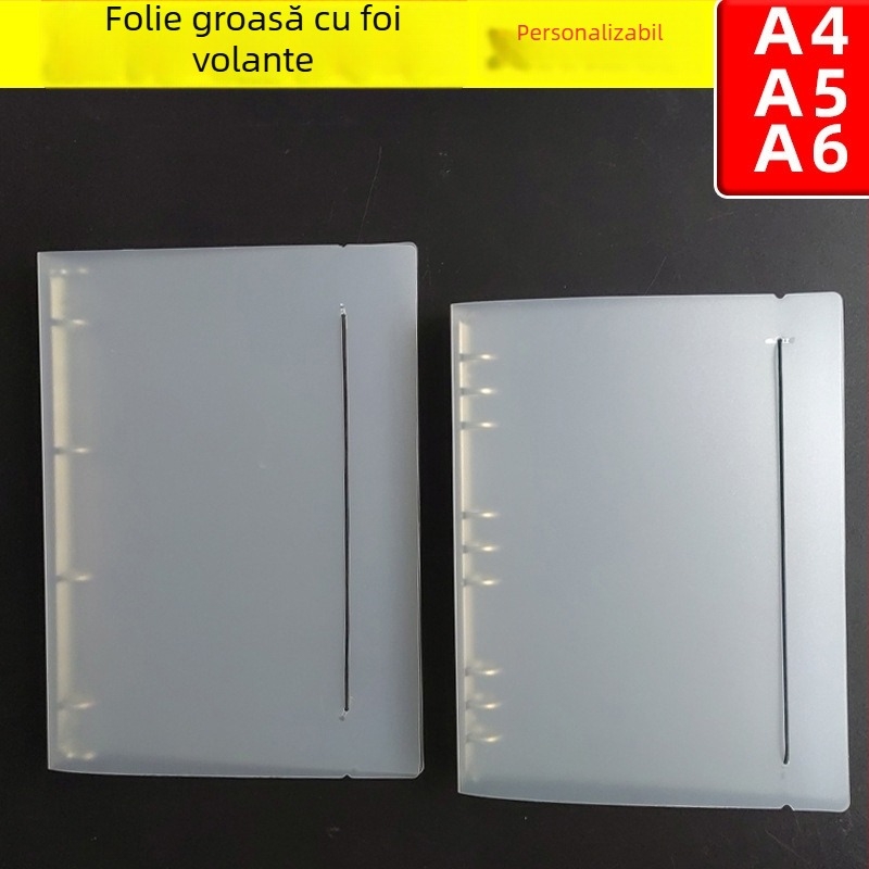 Mapă transparentă impermeabilă A4 cu patru găuri, capacitate mare pentru documente