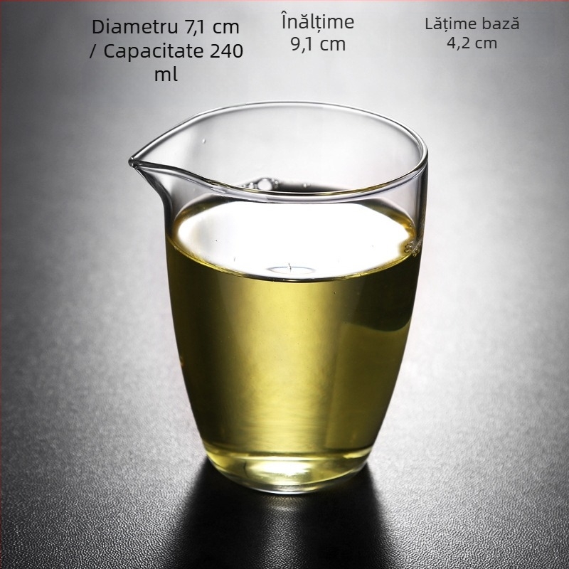 Set de ceai din sticlă borosilicat de înaltă calitate, transparent, rezistent la căldură și frig, pereți groși, stil japonez, pentru uz casnic