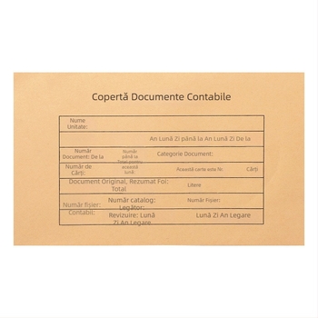 Haiboxin Copertă pentru documente contabile 243×150 mm, hârtie Kraft, legare fișe, colțuri întărite