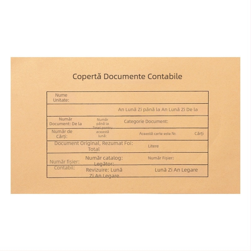 Haiboxin Copertă pentru documente contabile 243×150 mm, hârtie Kraft, legare fișe, colțuri întărite