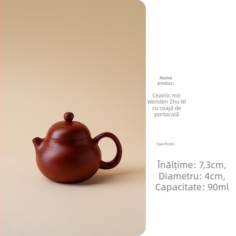 Yishu Tea Talk Ceainic din lut mov cu filtru cu bilă, semi-manual, set Kung Fu pentru ceai