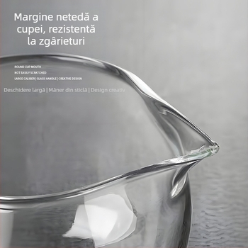 Set de ceai din sticlă Dragon și Fenix, cu ceainic, stil Gongfu pentru casă și birou