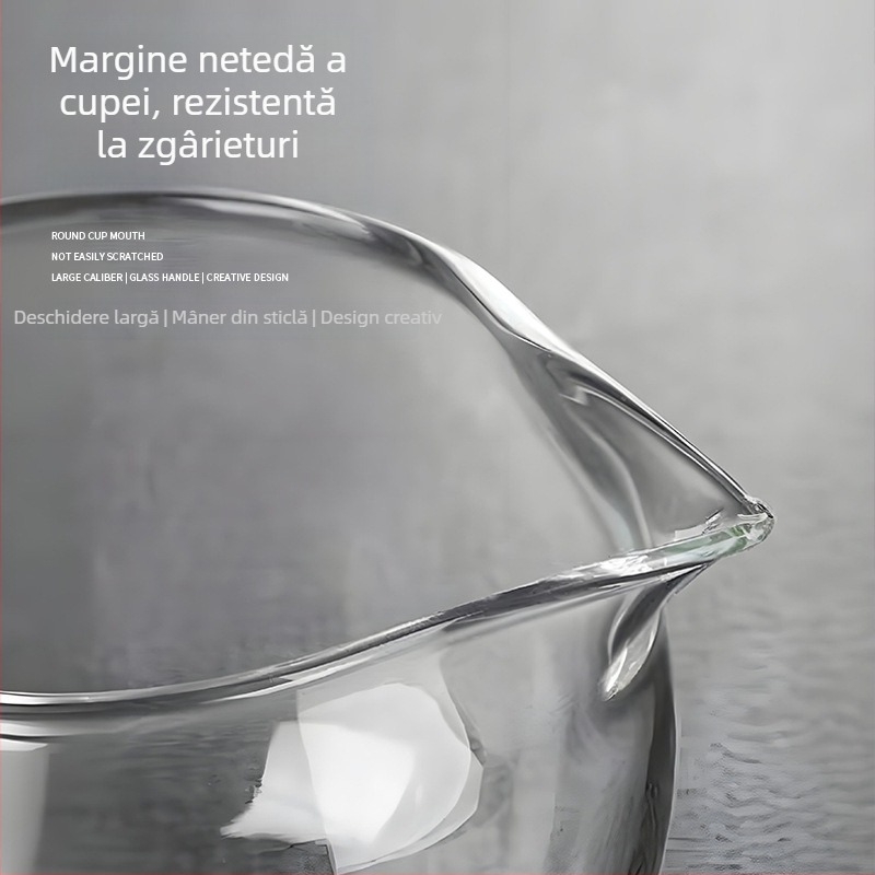 Set de ceai din sticlă Dragon și Fenix, cu ceainic, stil Gongfu pentru casă și birou