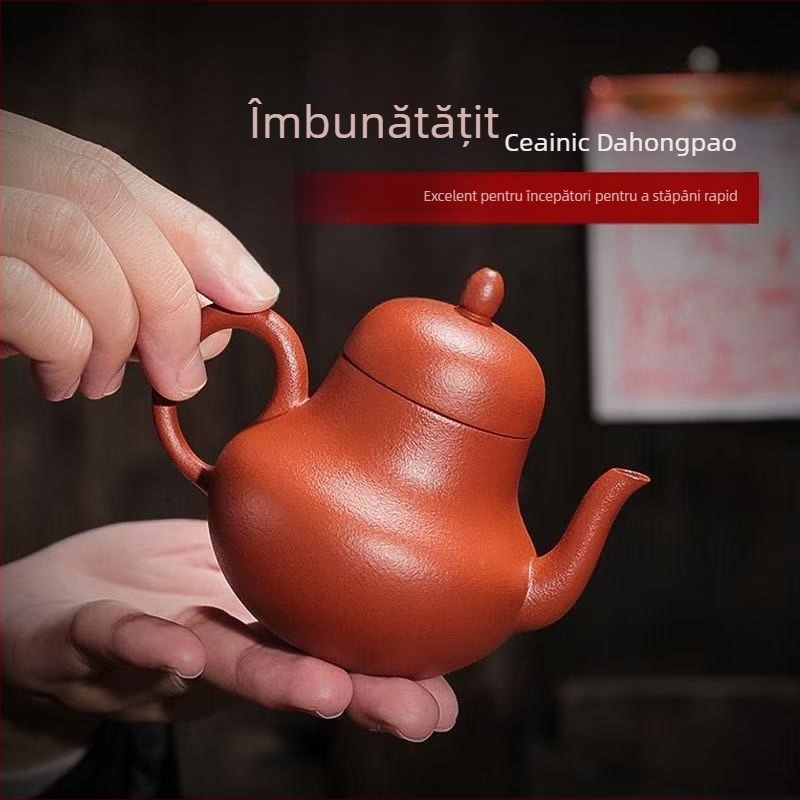 Ceainic mic din lut purpuriu cu nisip, semi-manual, set de ceai Kung Fu pentru uz casnic