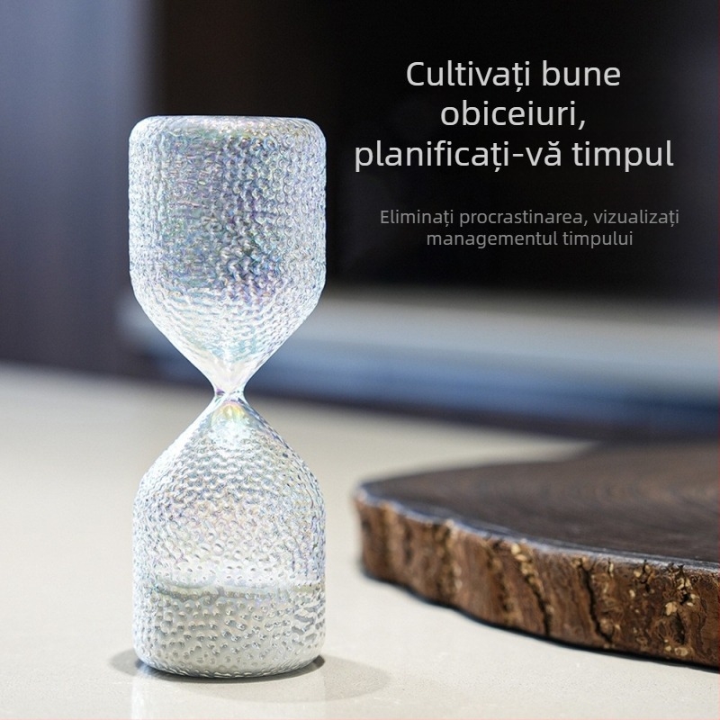 Nordic pentru casă: clepsidră de nisip din sticlă colorată, cadouri creative și decor pentru casă