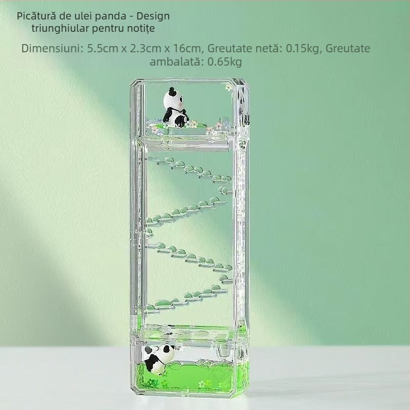 Panda drăguț cu picături de ulei — clepsidră decorativă pentru birou, stil Nordic, cadou pentru copii