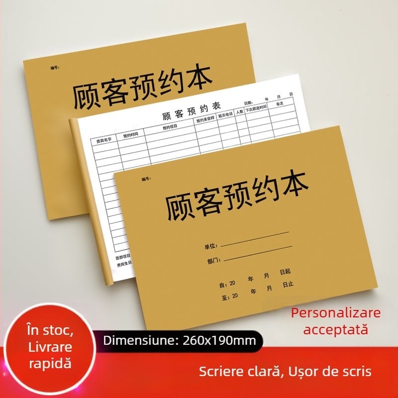 Carte de înregistrare a programărilor și a profilurilor clienților pentru salon de înfrumusețare, formular de înregistrare membru