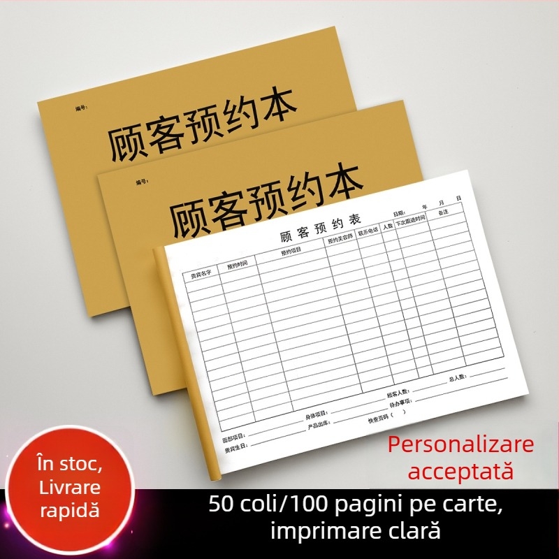 Carte de înregistrare a programărilor și a profilurilor clienților pentru salon de înfrumusețare, formular de înregistrare membru