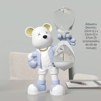 Urs panda creativ cu clepsidră – decor de birou, decor pentru casă, cadou de ziua de naștere