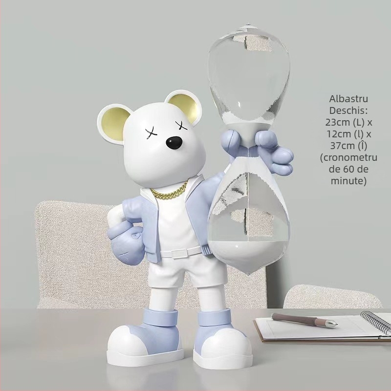 Urs panda creativ cu clepsidră – decor de birou, decor pentru casă, cadou de ziua de naștere