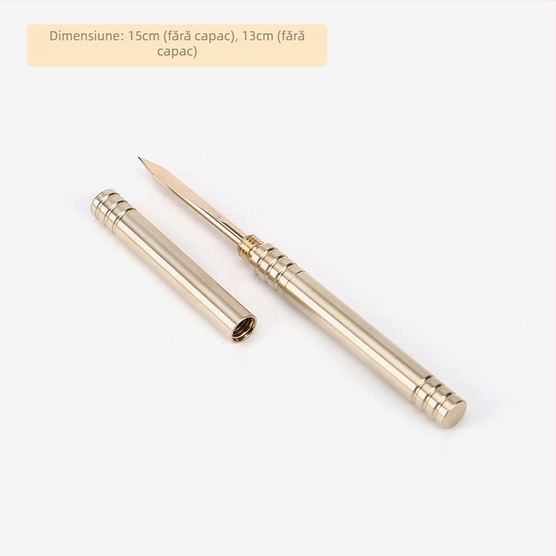 Cuțit de ceai din cupru de înaltă calitate și instrument pentru ac Pu'er, set Kung Fu pentru ceai, con de ceai și accesorii pentru ceremonia ceaiului