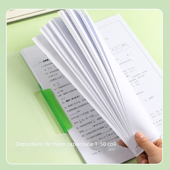 No Worries Organizator A4 pentru foi de test cu clemă pe tijă, capacitate mare, dosar rotativ