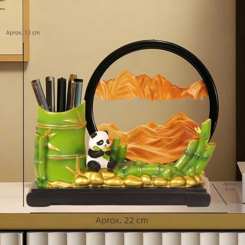 Decorațiune pentru casă modernă: ceas de nisip creativ pentru birou și sufragerie, aspect premium, spațiu de depozitare și suport pentru pixuri, artă cu nisip