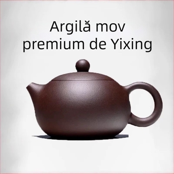 Ceainic Yixing din lut purpuriu, lucrat manual de meșteri de seamă, pentru uz casnic, în stil Xi Shi