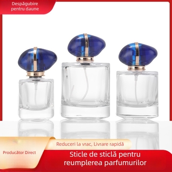 Flacon de parfum din sticlă, 30 ml, cu pulverizator, recipient cosmetic gol, design portabil premium