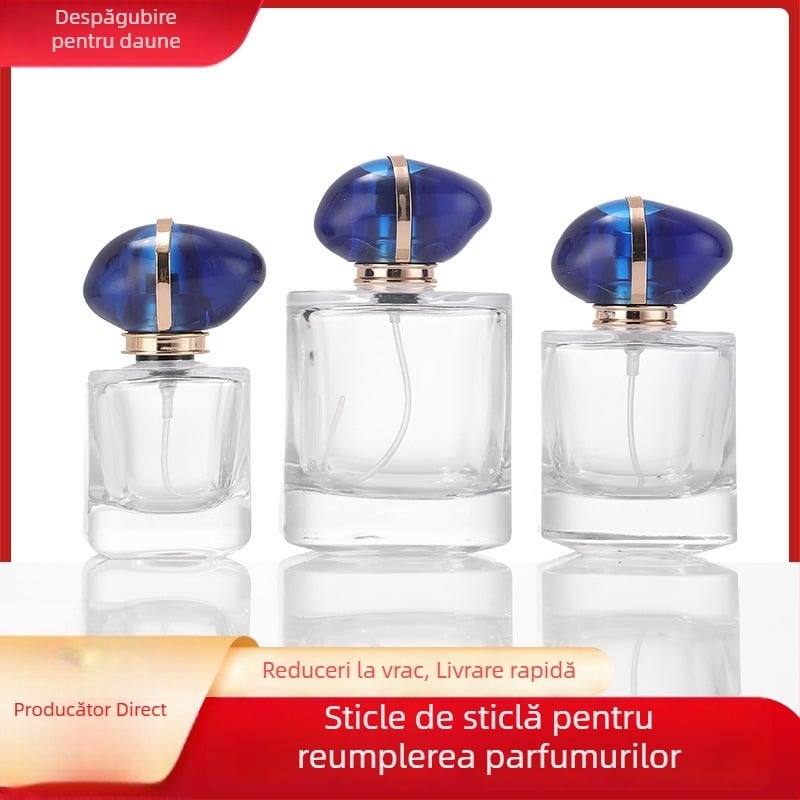 Flacon de parfum din sticlă, 30 ml, cu pulverizator, recipient cosmetic gol, design portabil premium