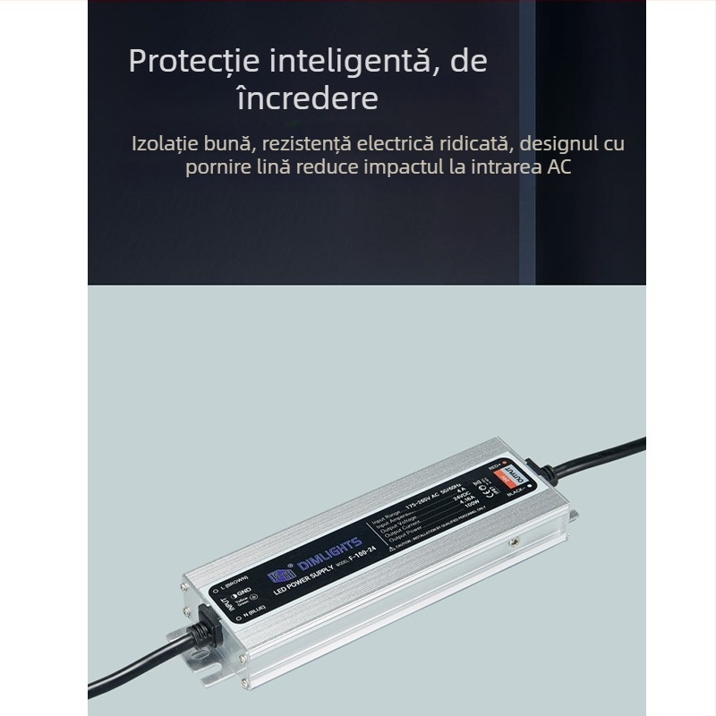 Sursă de alimentare LED IP67, impermeabilă, exterior, 12V/24V – tensiune constantă, driver LED FG
