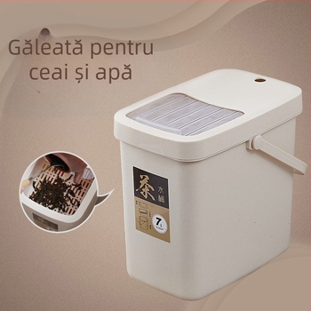 Găleată minimalistă pentru filtrarea zațului de ceai, pentru birou și spațiu de ceai, cu capac apăsat și separare a frunzelor de ceai