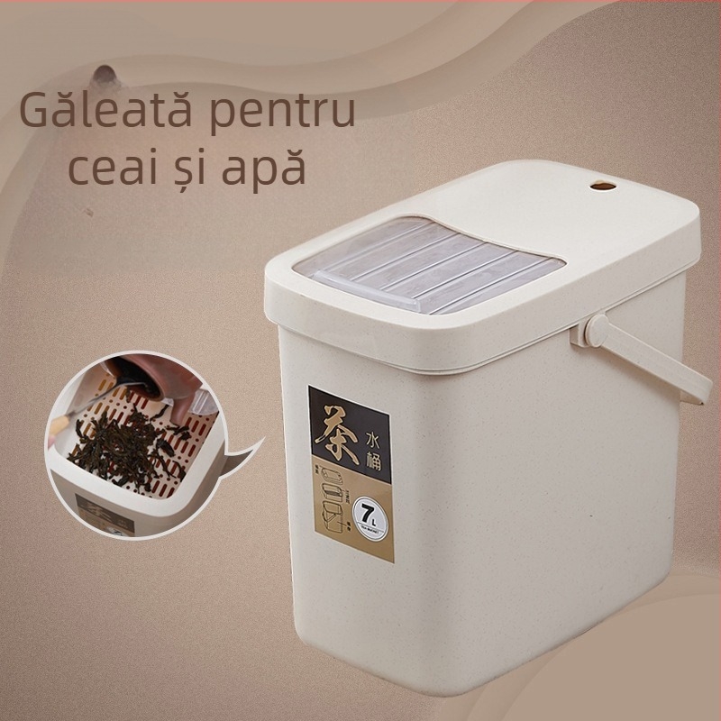 Găleată minimalistă pentru filtrarea zațului de ceai, pentru birou și spațiu de ceai, cu capac apăsat și separare a frunzelor de ceai