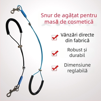 Masă de grooming pentru animale de companie cu braț tip boom, șnur din nylon și cablu de control – fixare pentru băi ale câinilor și pisicilor