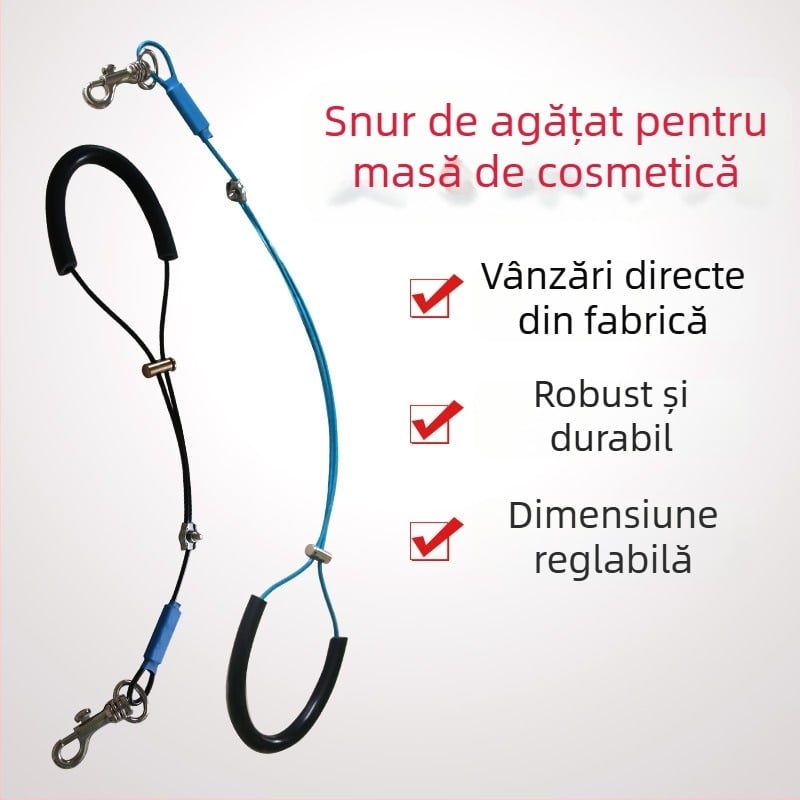 Masă de grooming pentru animale de companie cu braț tip boom, șnur din nylon și cablu de control – fixare pentru băi ale câinilor și pisicilor
