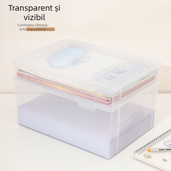 Cutie transparentă pentru depozitare A4, birou – organizator de hârtie și documente