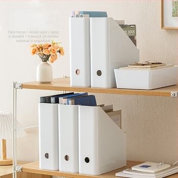 Organizator vertical de fișiere pentru birou, din plastic PET, set 24 bucăți
