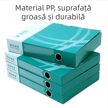 Cutie colorată din plastic pentru fișiere, format A4, depozitare documente integrată, design grilă