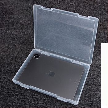 Cutie de depozitare din plastic transparent pentru birou, organizator dreptunghiular de birou pentru documente și certificate