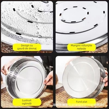 Tavă de ceai din oțel inoxidabil, cu stocare dublă a apei și filtrare, portabilă pentru călătorii