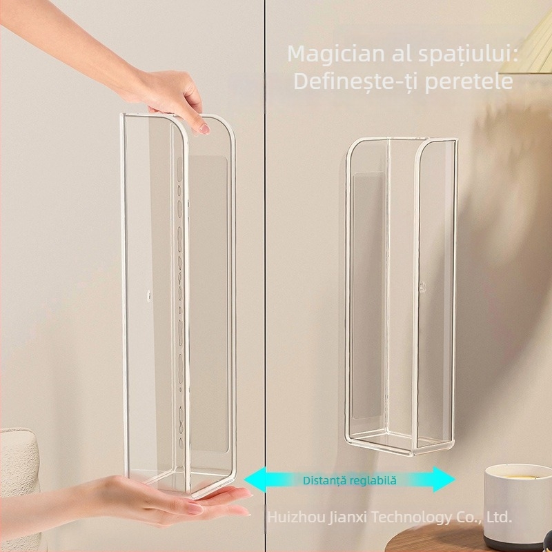 Ochira Raft acrilic pentru reviste și cărți, montat pe perete, transparent, decor sufragerie și hol