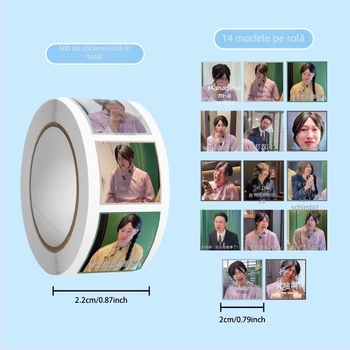 Zhou Xiaonao - Pachet cu stickere emoji din cartof dulce mov, memes creative pentru studenți, stickere amuzante