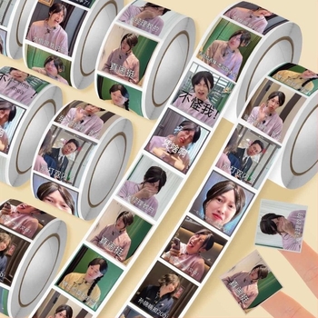 Zhou Xiaonao - Pachet cu stickere emoji din cartof dulce mov, memes creative pentru studenți, stickere amuzante