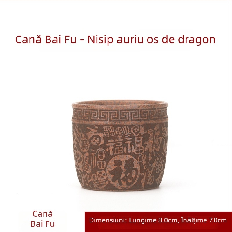 ceașcă de ceai din lut purpuriu Yixing, lucrată manual, arsă la cuptor cu lemne, set de ceai