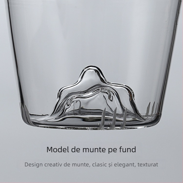 Set de ceai din sticlă transparentă, rezistentă la căldură, cu capac și filtru, design drept, stil minimalist japonez, pentru birou și casă