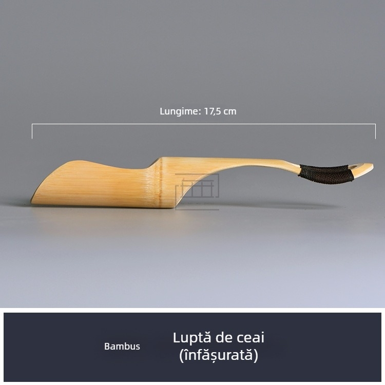 Linguriță de ceai din bambus, lucrată manual, design creativ cu înfășurare, accesorii pentru ceremonia ceaiului Kung Fu