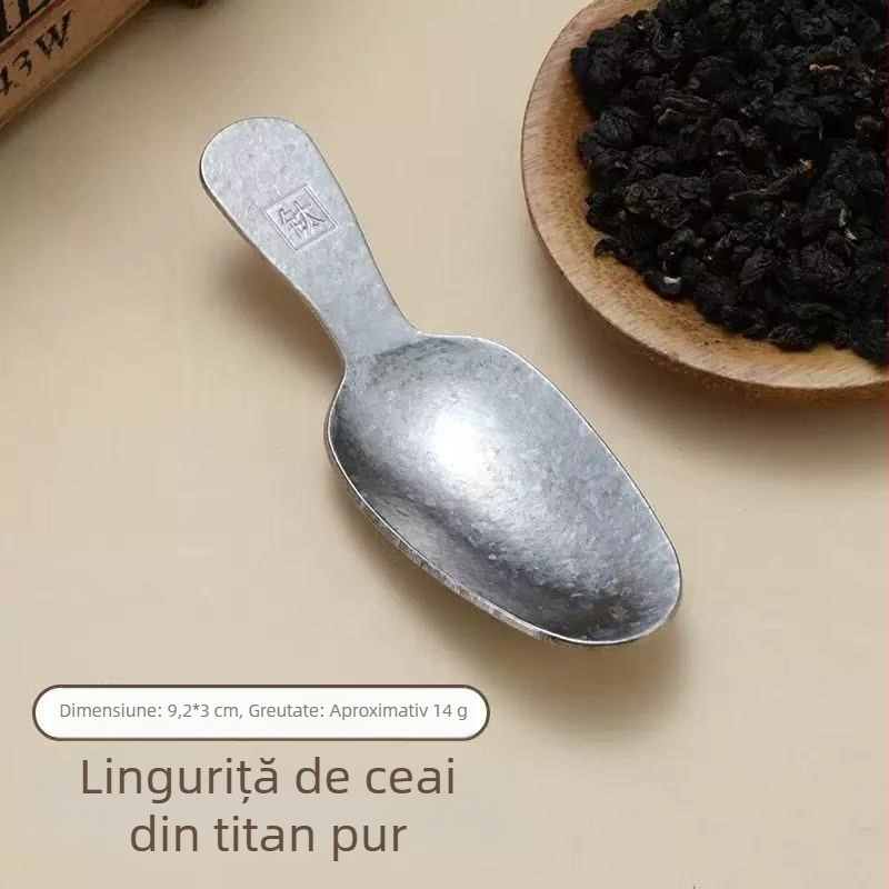 Lingurițe colorate din titan pentru ceai, lingurițe mici pentru ceai, lingurițe cu mâner scurt pentru înghețată, lingurițe pentru desert, lingurițe din titan pur