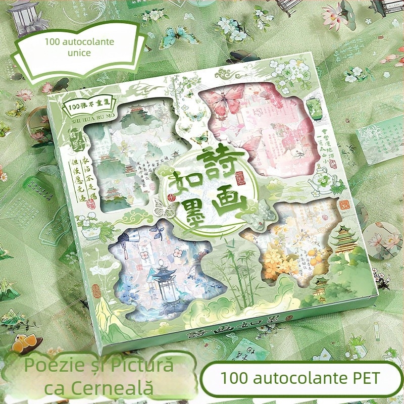 Capybara Stickere creative pentru planner, 100 de bucăți, personaje de fete drăguțe, fără repetiții, rezistente la apă