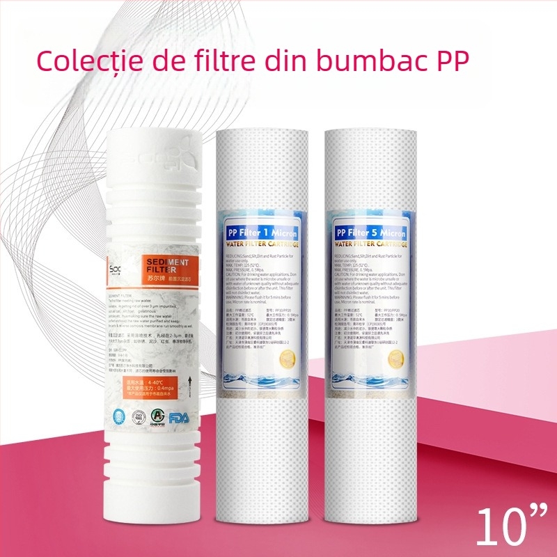 Novartis Qingyuan element filtrant PP din bumbac, 10- și 20-inch, prefiltru pentru purificator de apă pentru uz casnic, apă potabilă directă