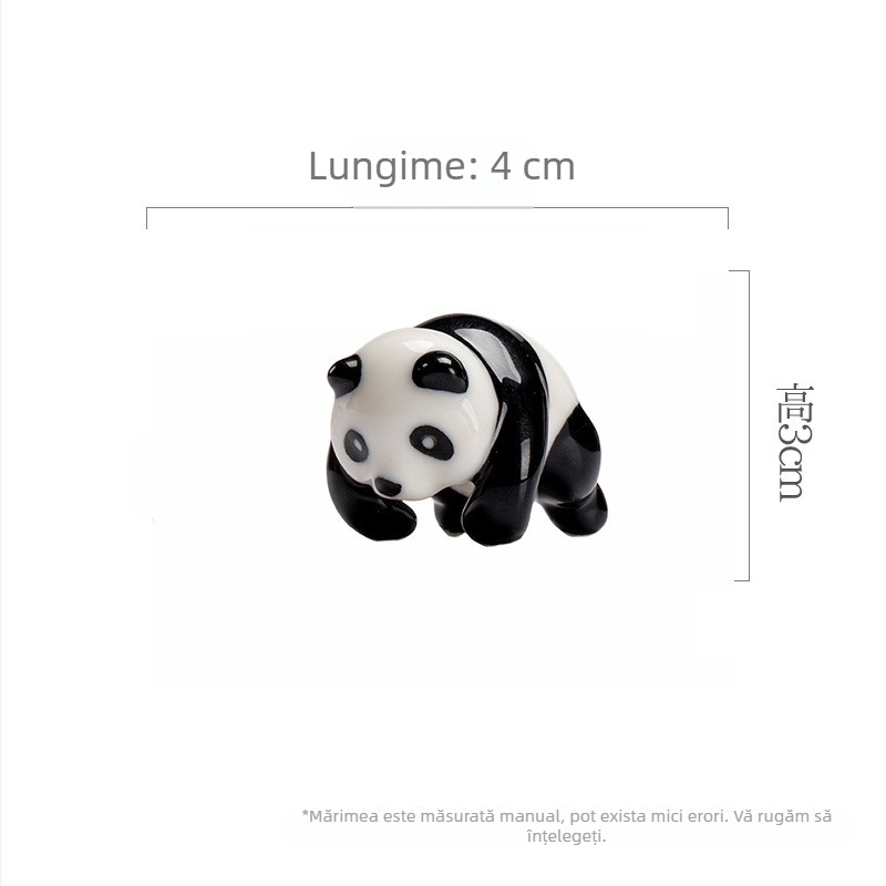 Moji Panda ceramic creativ cu capac – ornament suspendat pentru ceai de casă și accesorii pentru ceremonia ceaiului