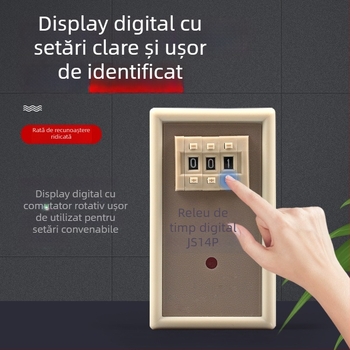 Relé digital de timp cu întârziere la energizare, reglaj pe două sau trei poziții, JS14P, 380V, 9,9s, 99M, 220V